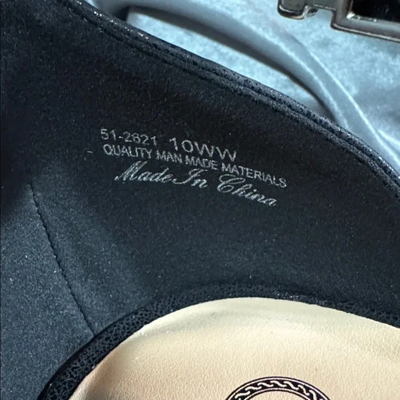 Bella Vita Aliette Black Rinestone Accents Heeled Dress Sandal - Women's 10 WW - Picture 14 of 14